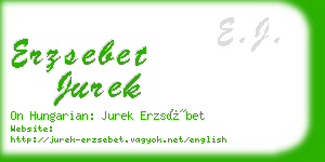 erzsebet jurek business card